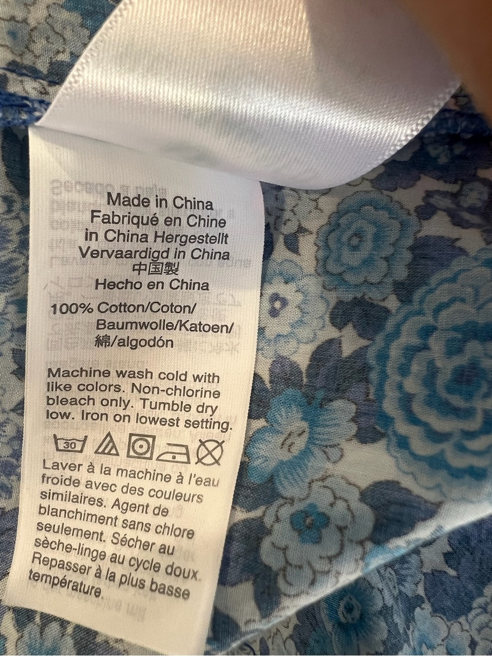 J. Crew Blue Floral Button-Down Shirt - Picture 5 of 5